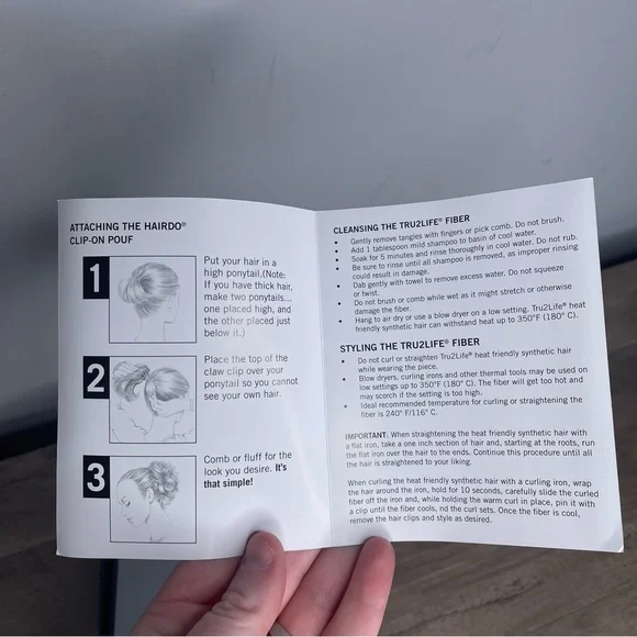 Brand new‎ hairdo hair do clip on hair Poof pouf silver mist light grey - Picture 6 of 7